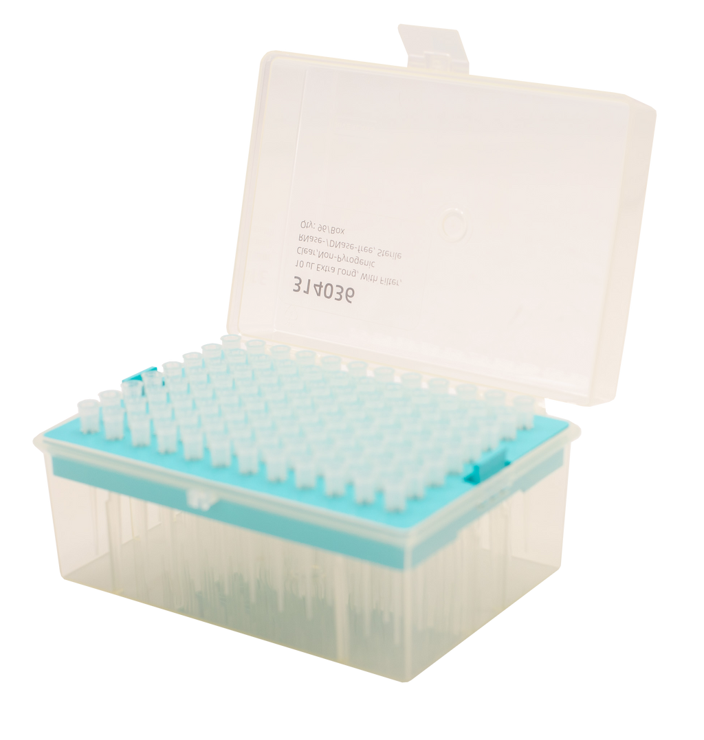 10 µL Filtered Universal Pipette Tips, Racked, Sterile