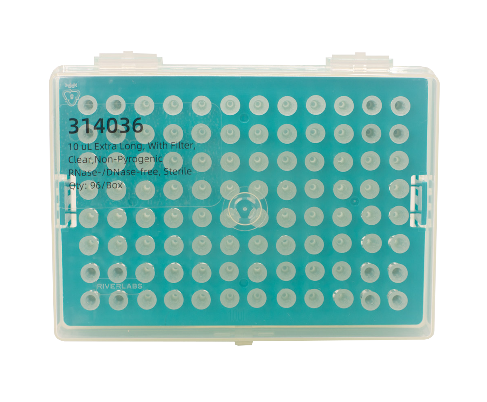 10 µL Filtered Universal Pipette Tips, Racked, Sterile