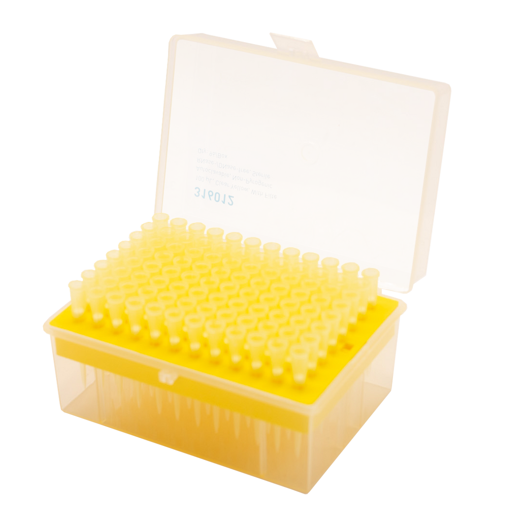 100 µL Filtered Universal Pipette Tips, Racked, Sterile