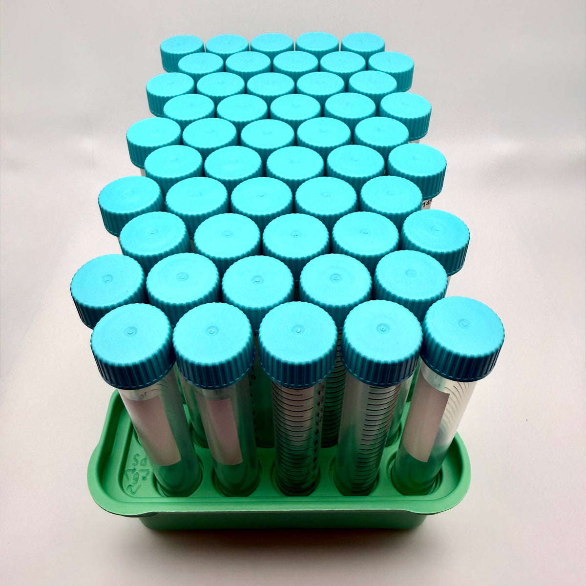 15 mL Centrifuge Tubes – Clear, Racked, Sterile (Rack of 50 Tubes)