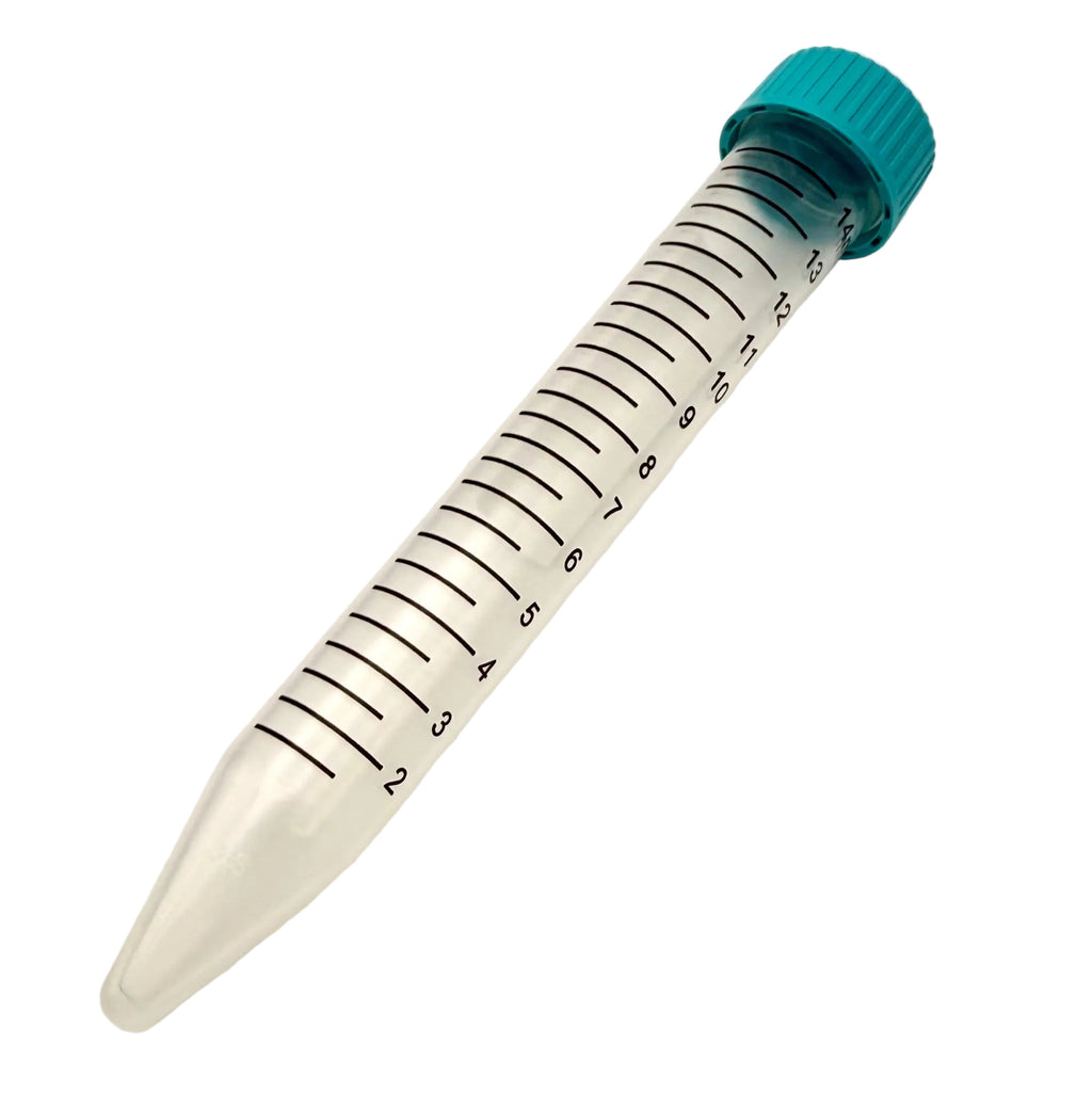15 mL Centrifuge Tubes – Clear, Racked, Sterile (Rack of 50 Tubes)