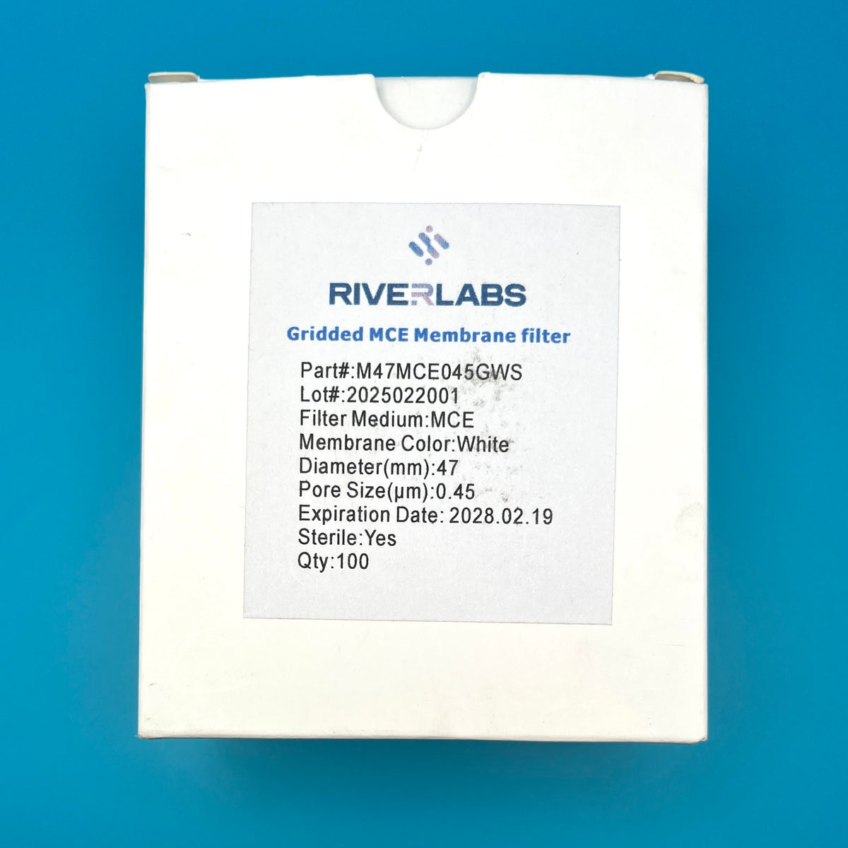 MCE Gridded Membrane Filters, 0.45 µm, 47 mm, White, Sterile (Box of 100)